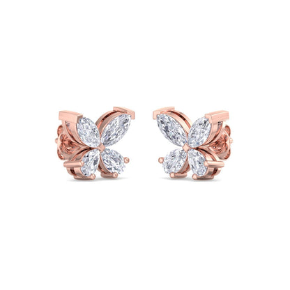Butterfly Bloom Diamond Stud Earrings