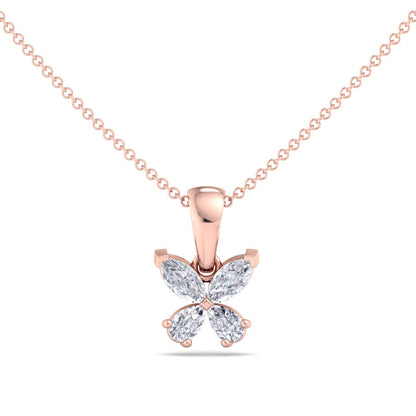Butterfly Bloom Diamond Pendant (Chain Sold Separately)