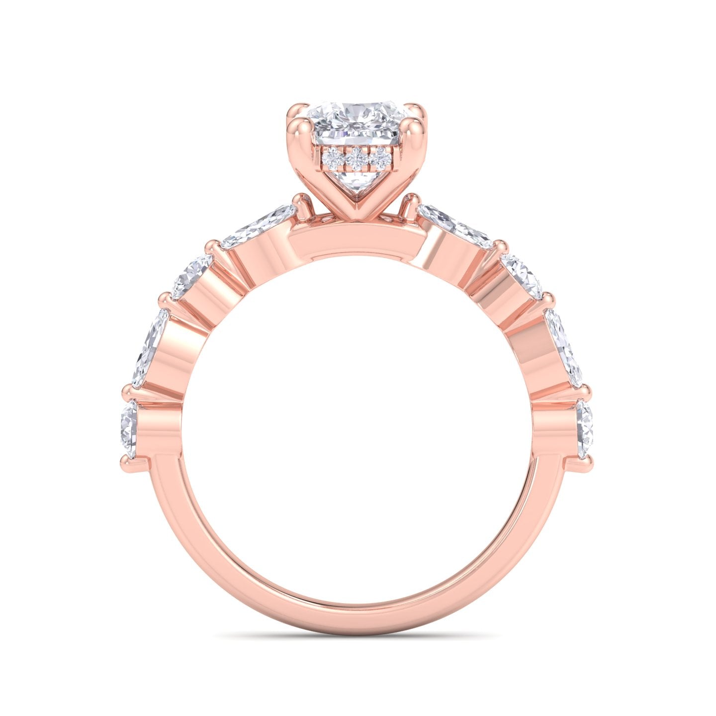 florence plus cushion diamond ring