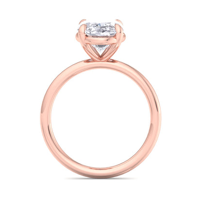 Bague Liberty avec diamant ovale de 4 carats