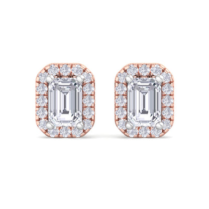 Detachable Emerald Solitaire Earrings