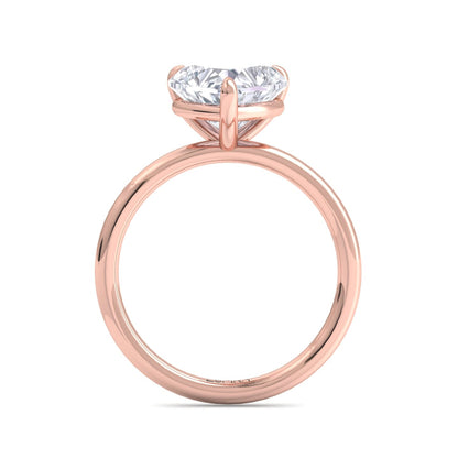 Bague Liberty en diamant 3 carats en forme de cœur