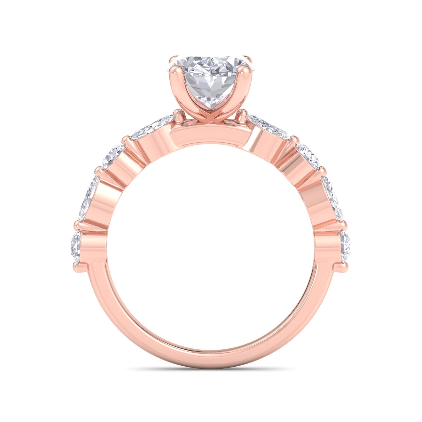 florence oval diamond ring