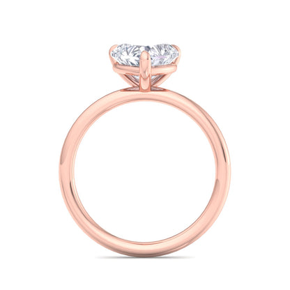 Bague Liberty en diamant de 2 carats en forme de cœur