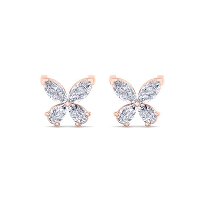 Butterfly Bloom Diamond Stud Earrings