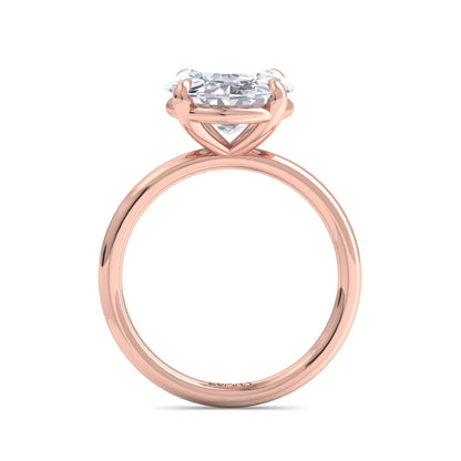 Bague Liberty avec diamant ovale de 4 carats