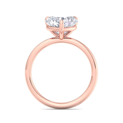 Bague Liberty en diamant 3 carats en forme de cœur