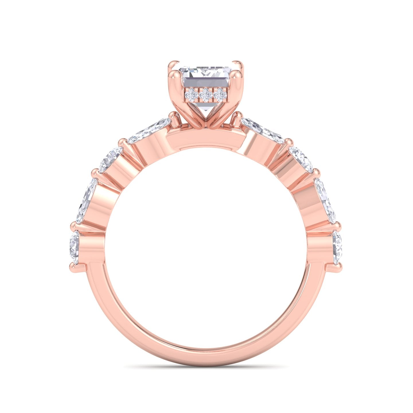 florence plus emerald diamond ring