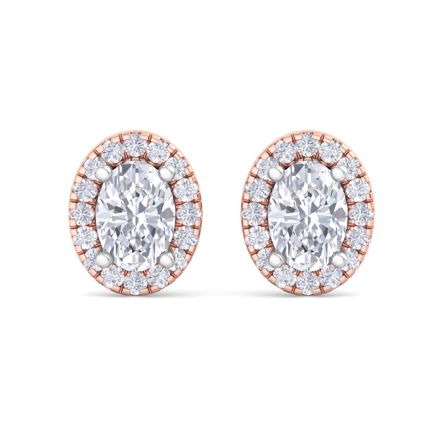 detachable oval solitaire earrings