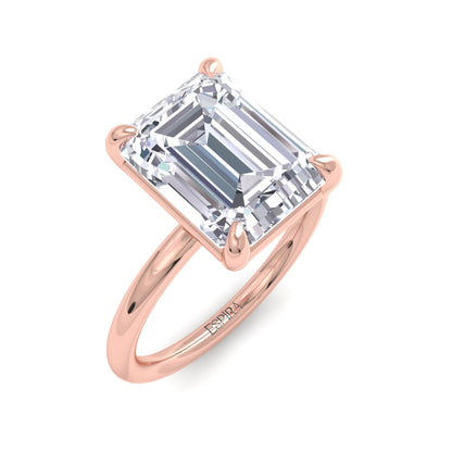 Bague Liberty avec diamant émeraude 4 carats