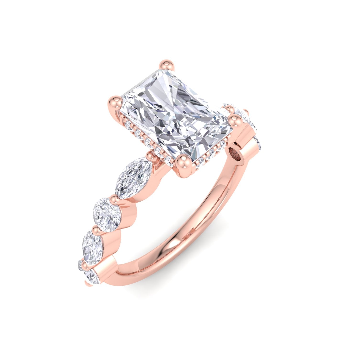 florence plus radiant diamond ring