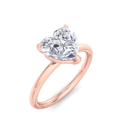 Bague Liberty en diamant de 2 carats en forme de cœur