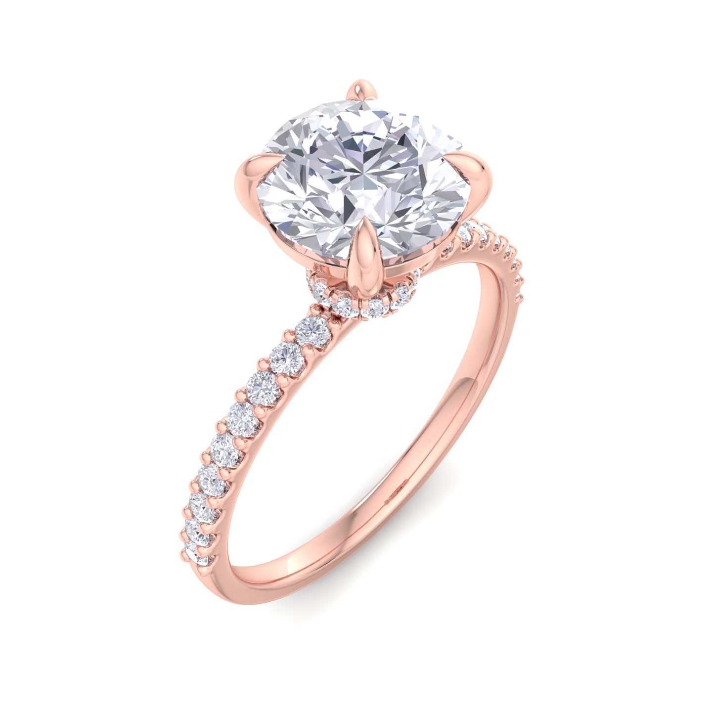 bague en diamant rond sundara 