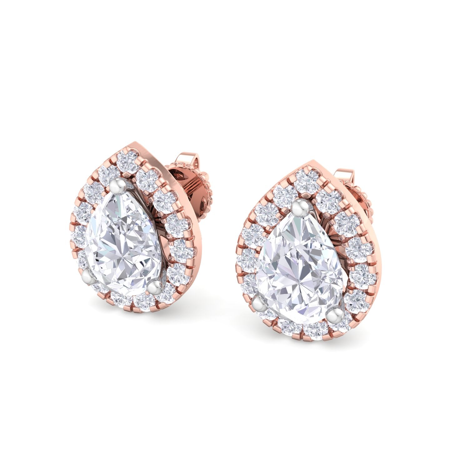 detachable pear solitaire earrings