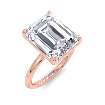 Bague Liberty avec diamant émeraude 4 carats