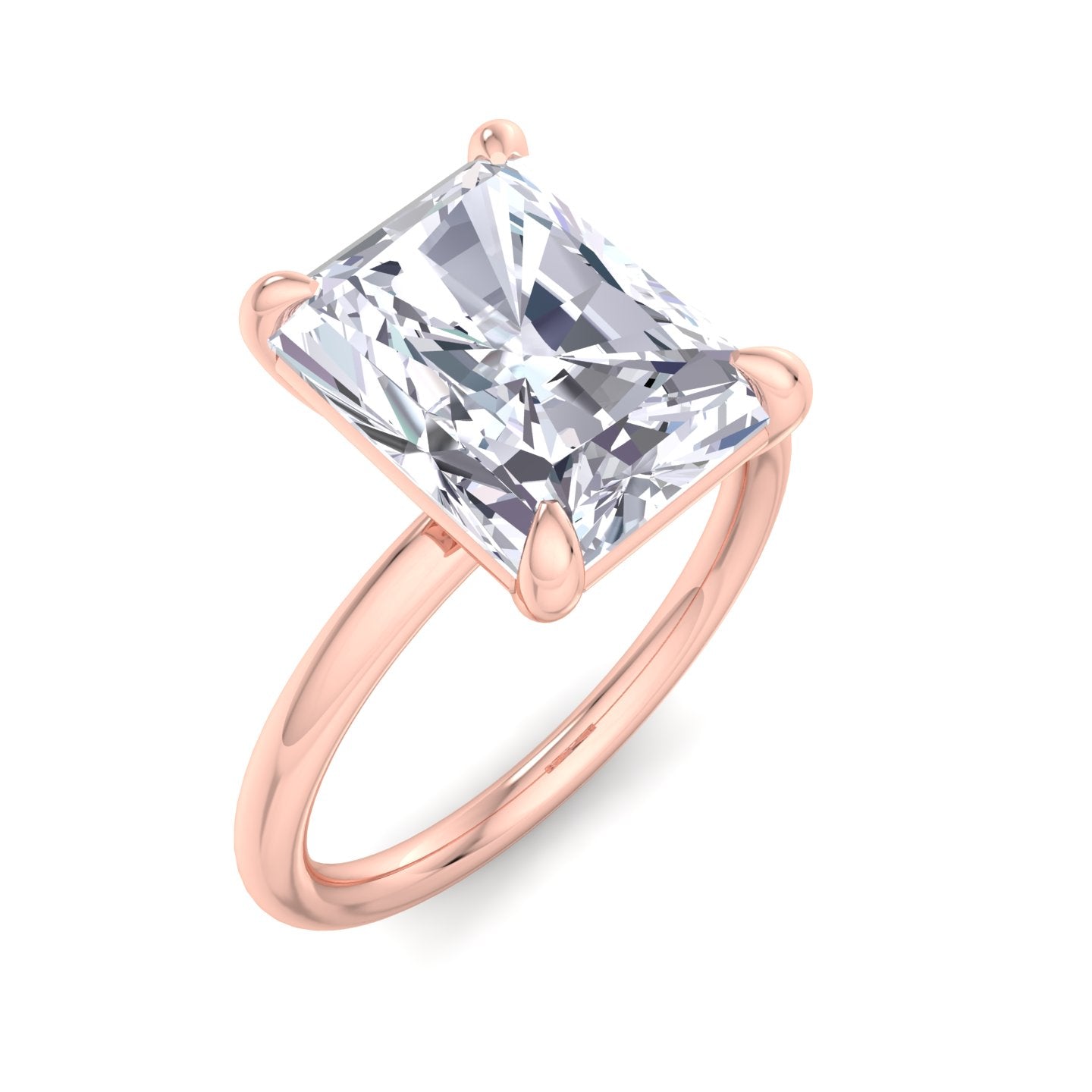 bague liberty avec diamant radiant de 4 carats