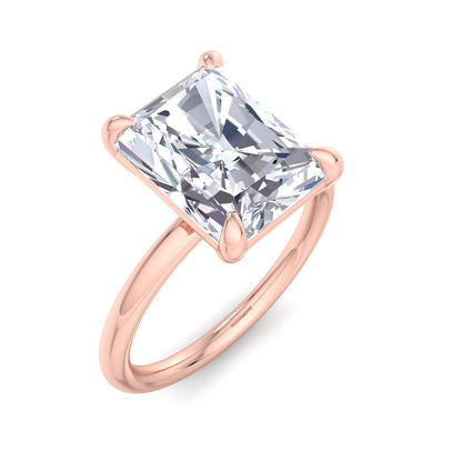 Bague Liberty avec diamant radiant de 4 carats