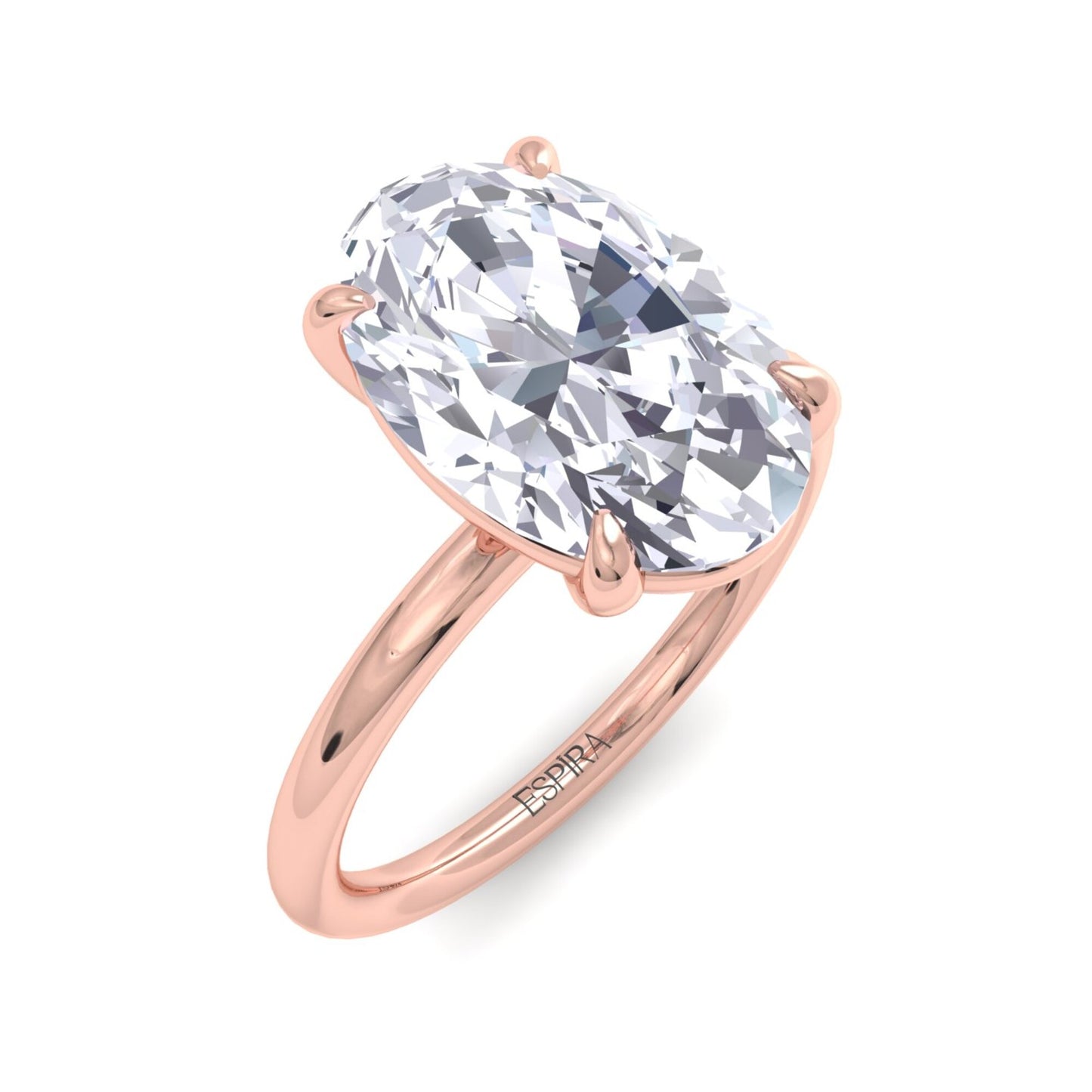 bague liberty avec diamant ovale de 3 carats