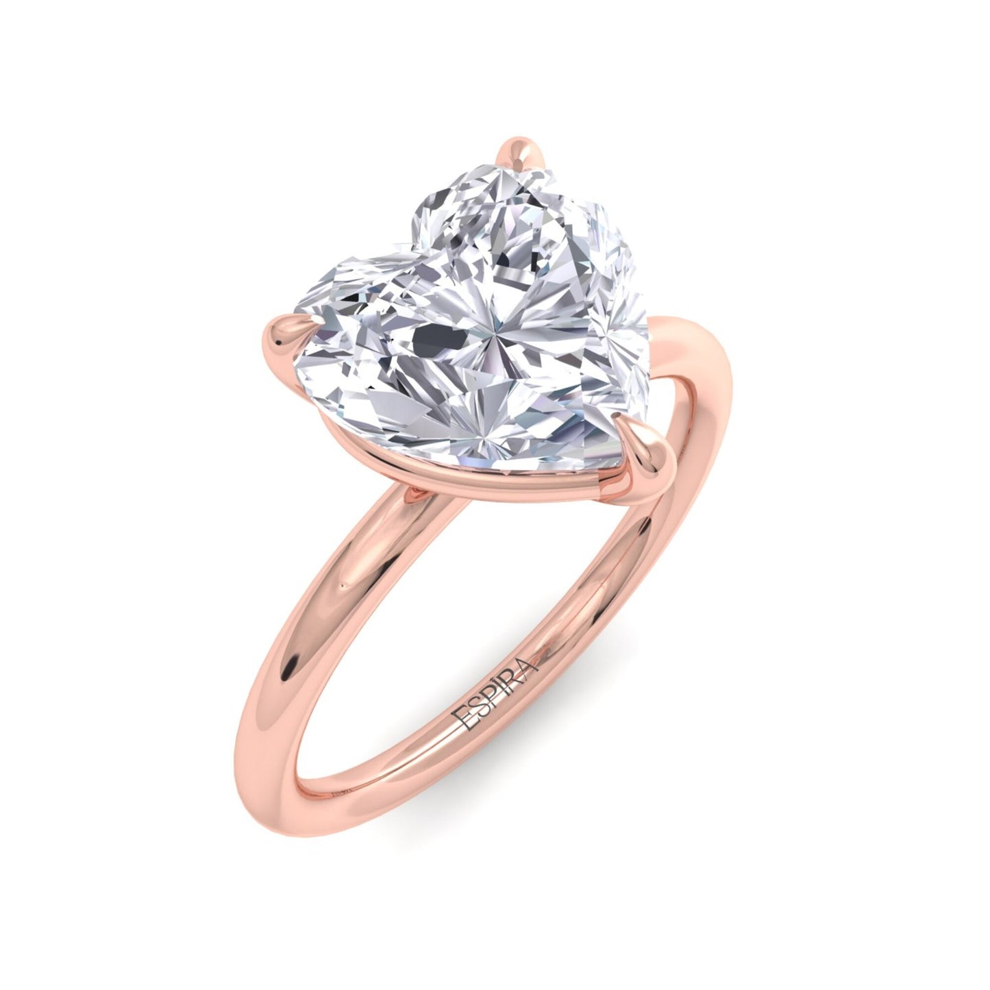 bague liberty en diamant 3 carats en forme de cœur