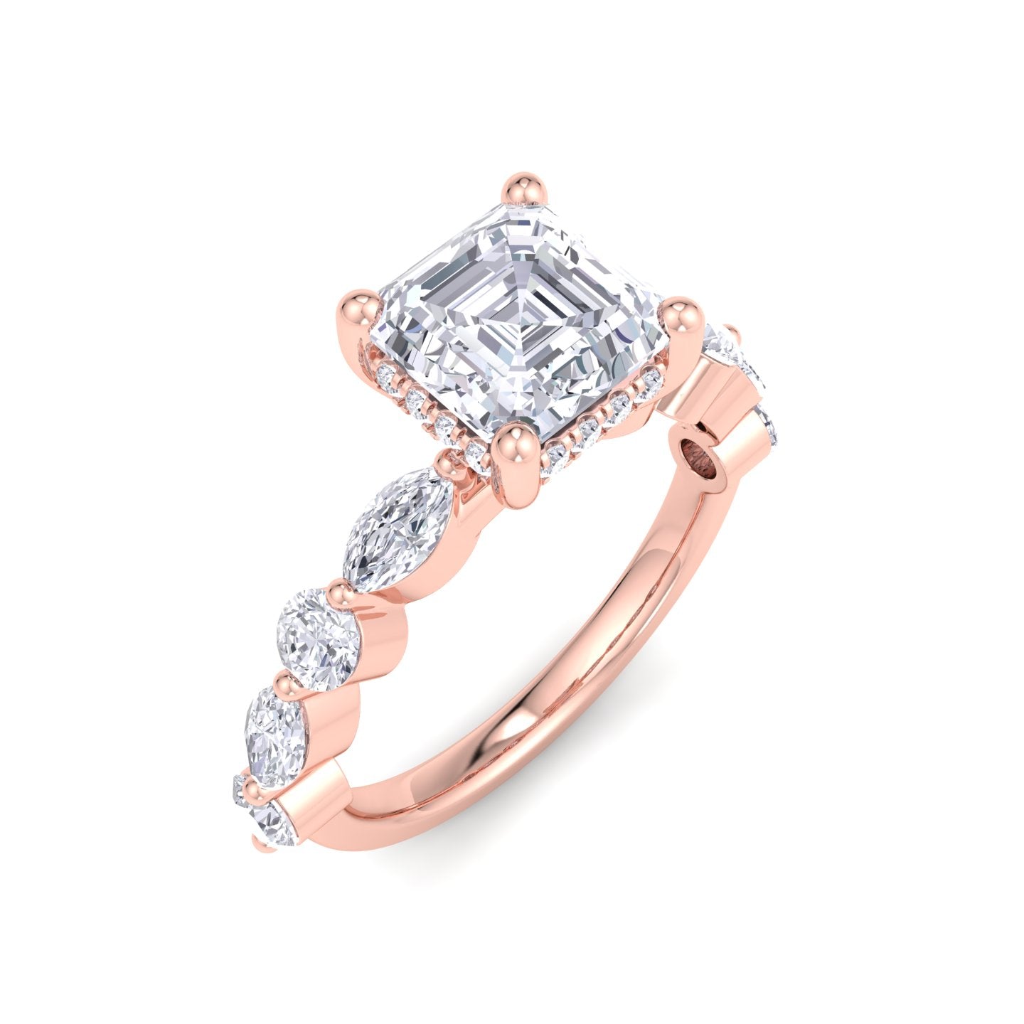 florence plus asscher diamond ring