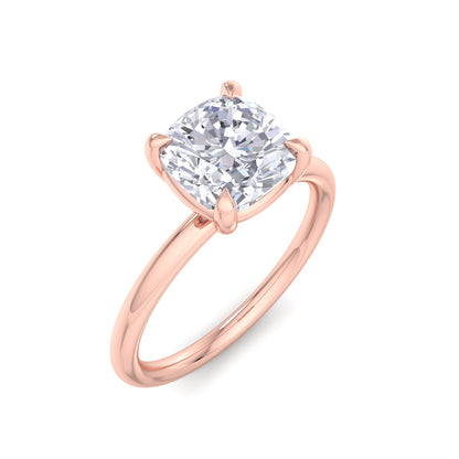 Bague Liberty avec diamant coussin de 2 carats