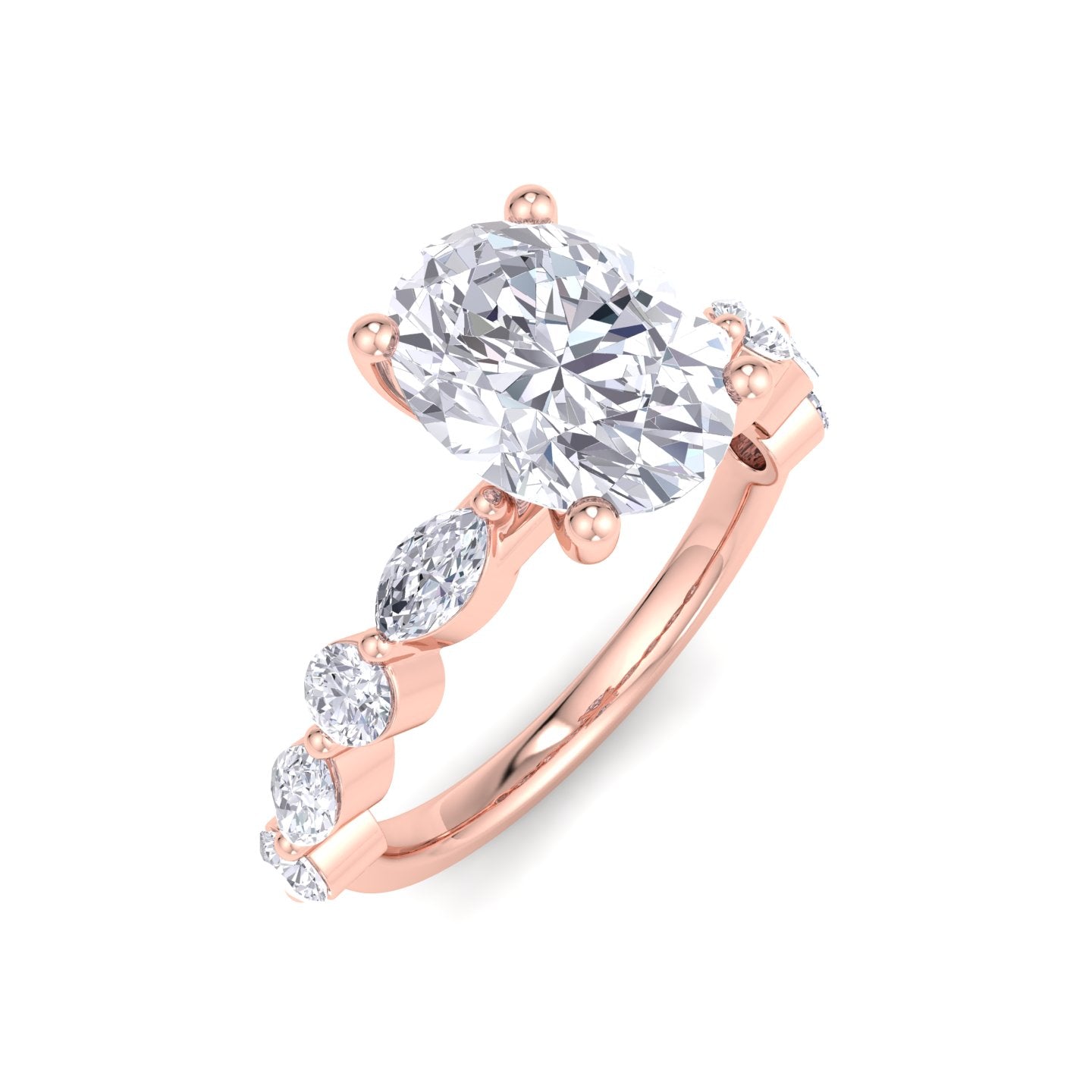 florence oval diamond ring