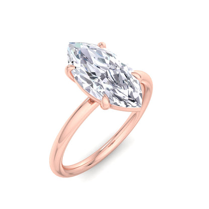 Bague Liberty avec diamant marquise de 2 carats