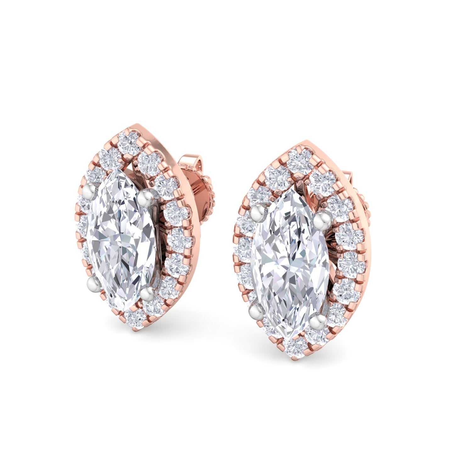 detachable marquise solitaire earrings