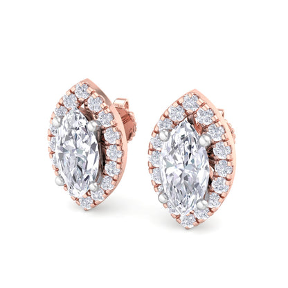 Detachable Marquise Solitaire Earrings