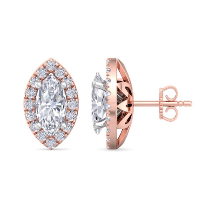 Detachable Marquise Solitaire Earrings