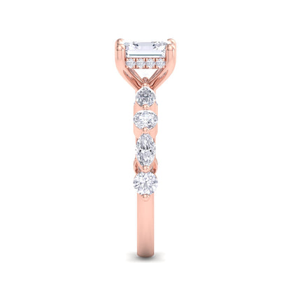 Florence Plus Asscher Diamond Ring