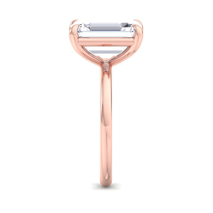 Bague Liberty avec diamant émeraude 4 carats