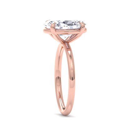 Bague Liberty avec diamant ovale de 4 carats