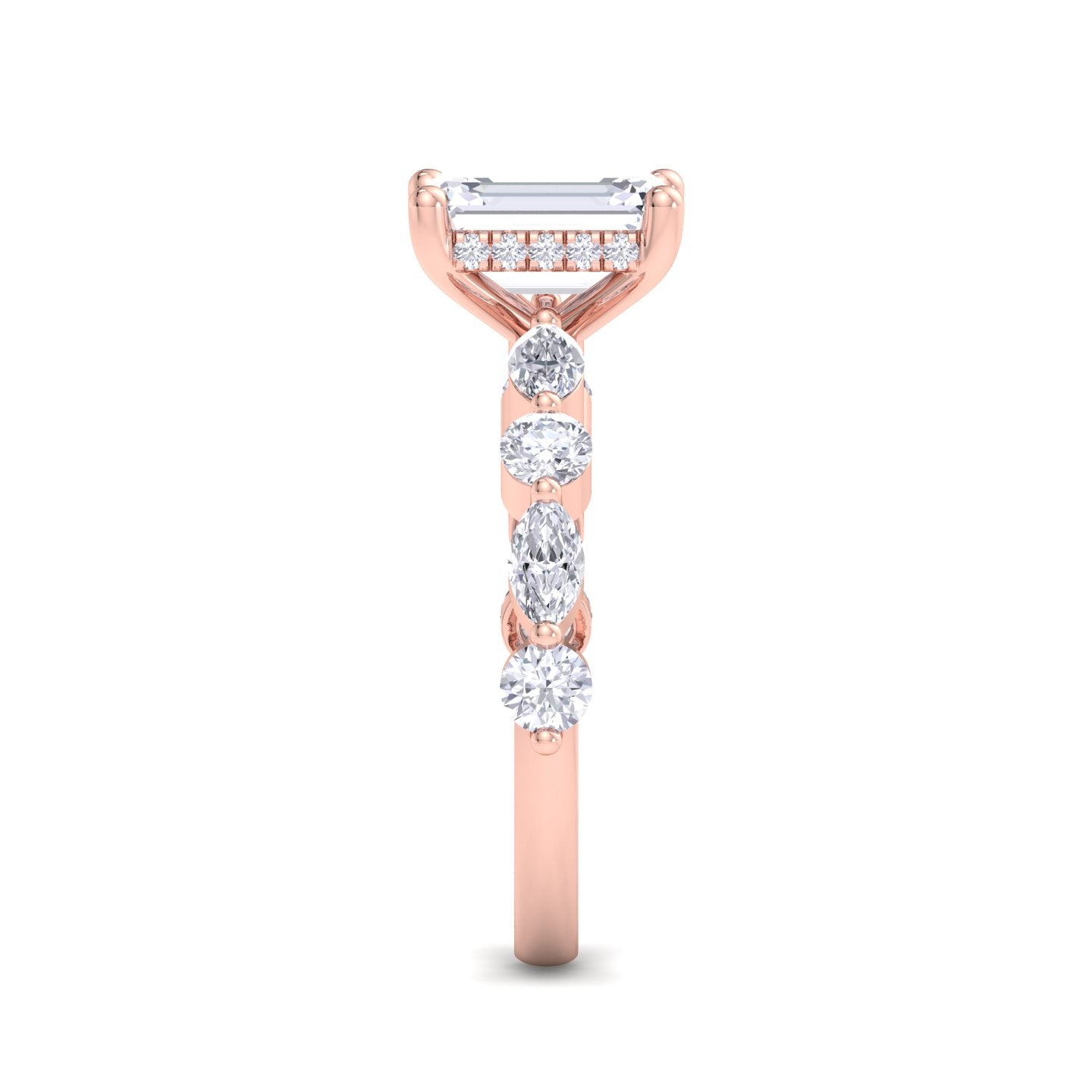 florence plus emerald diamond ring