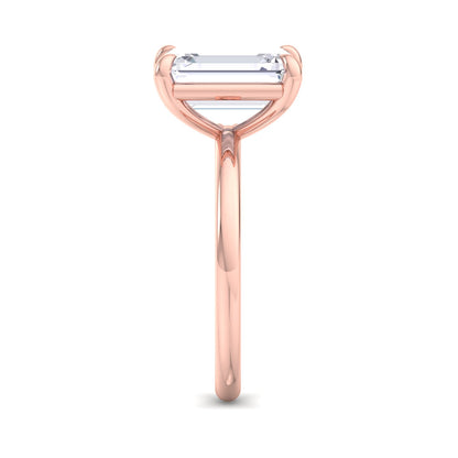 Bague Liberty avec diamant émeraude 4 carats