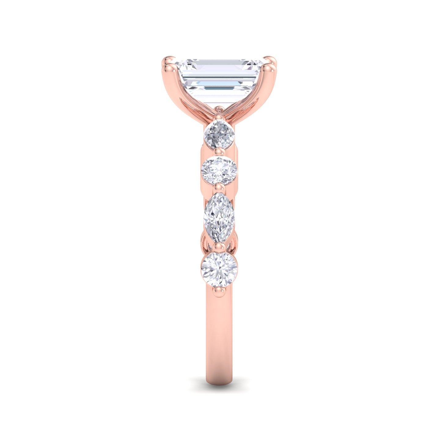 florence emerald diamond ring