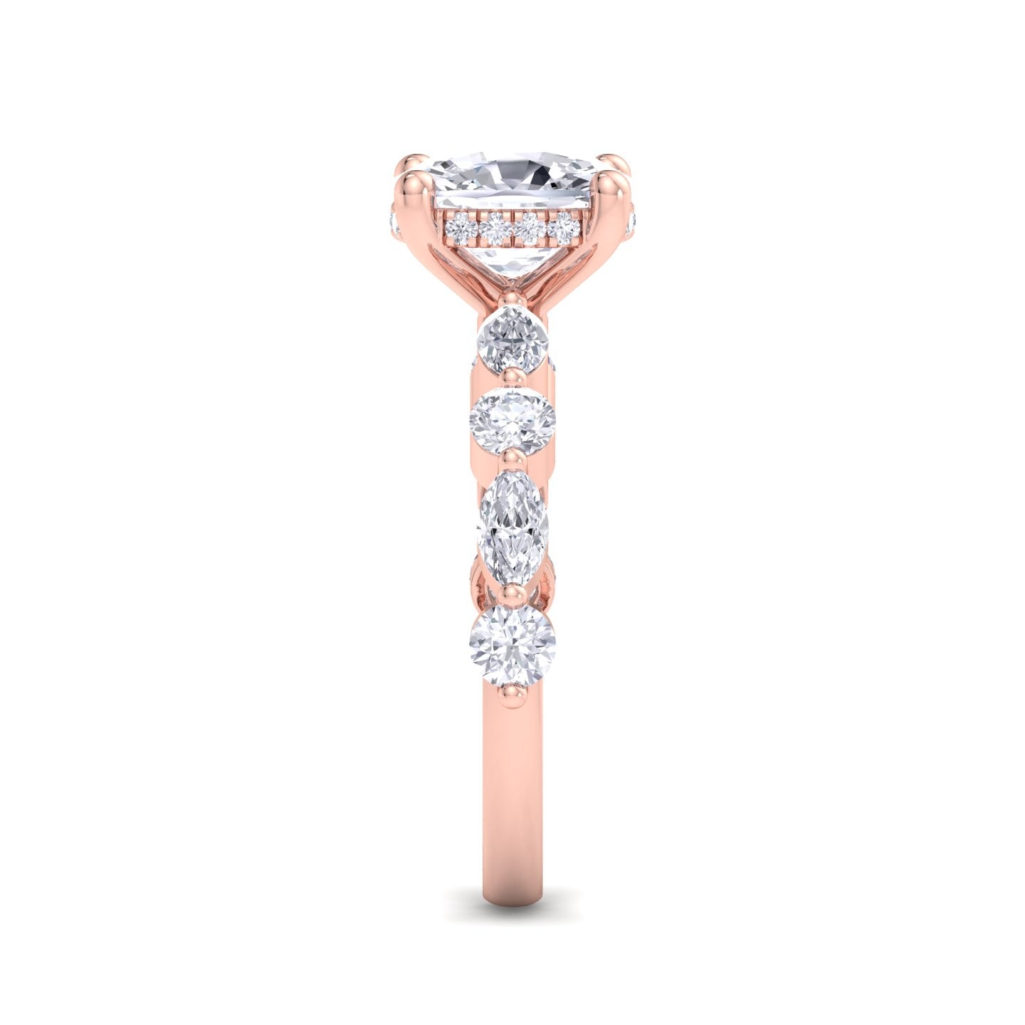 florence plus cushion diamond ring