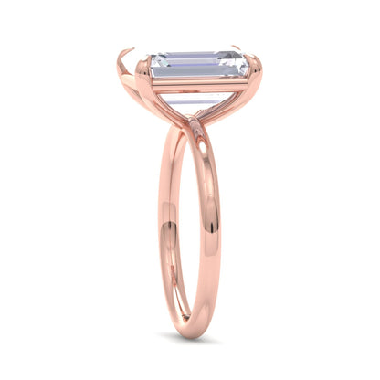 Bague Liberty avec diamant émeraude 4 carats