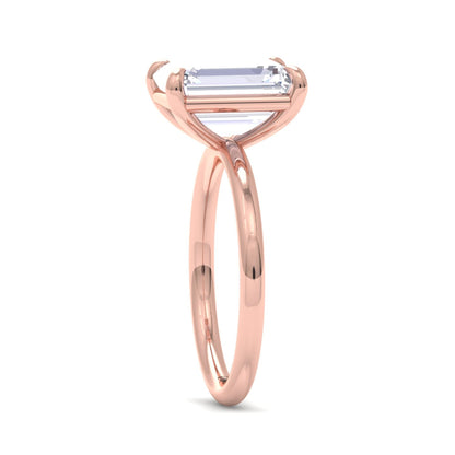 Bague Liberty avec diamant émeraude 4 carats