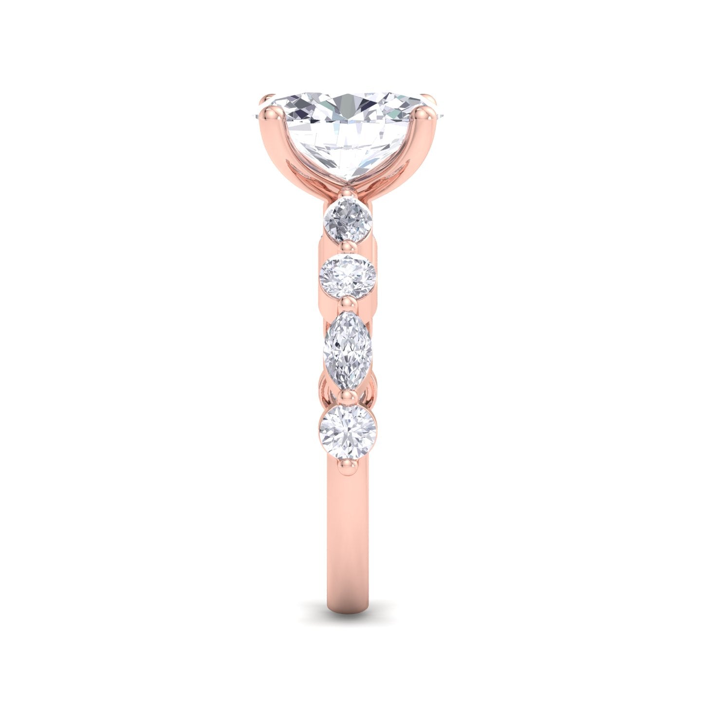 florence oval diamond ring