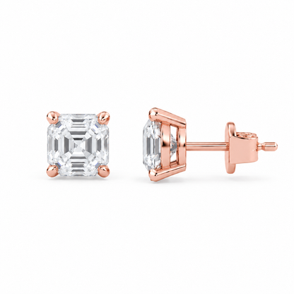Boucle d'oreille Liberty en diamant rond 1 carat (0,5+0,5)