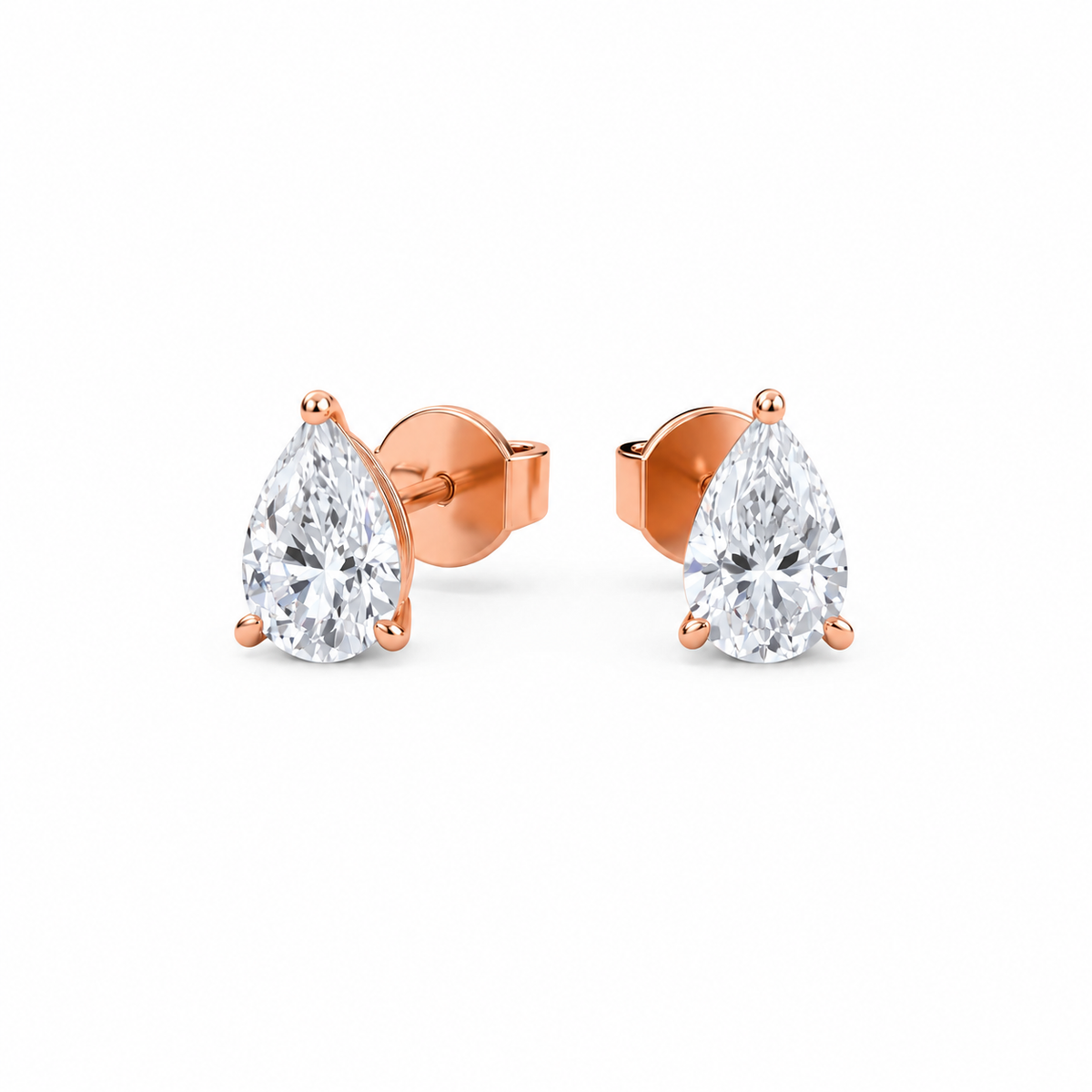 boucle d'oreille liberty en diamant rond 1 carat (0,5+0,5)
