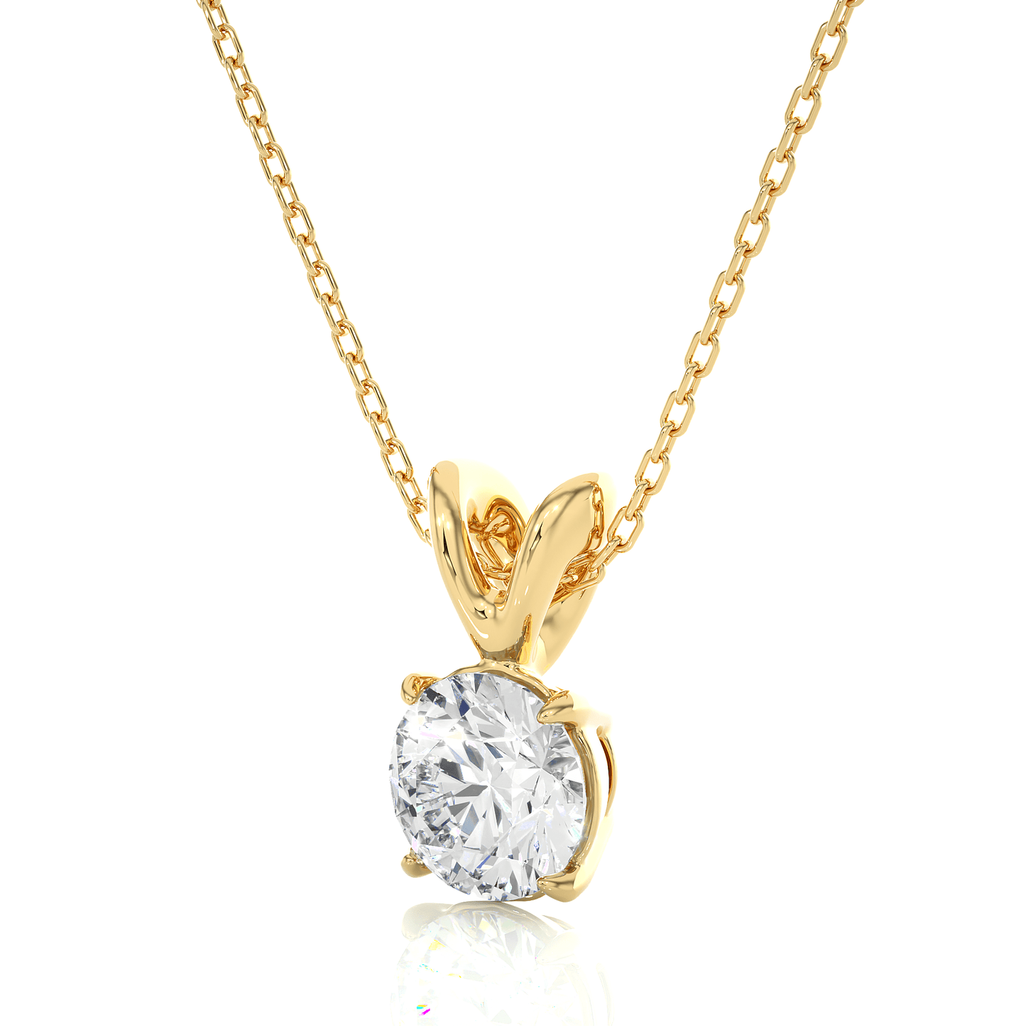 stellar round diamond pendant (chain sold separately) - espira fine gems