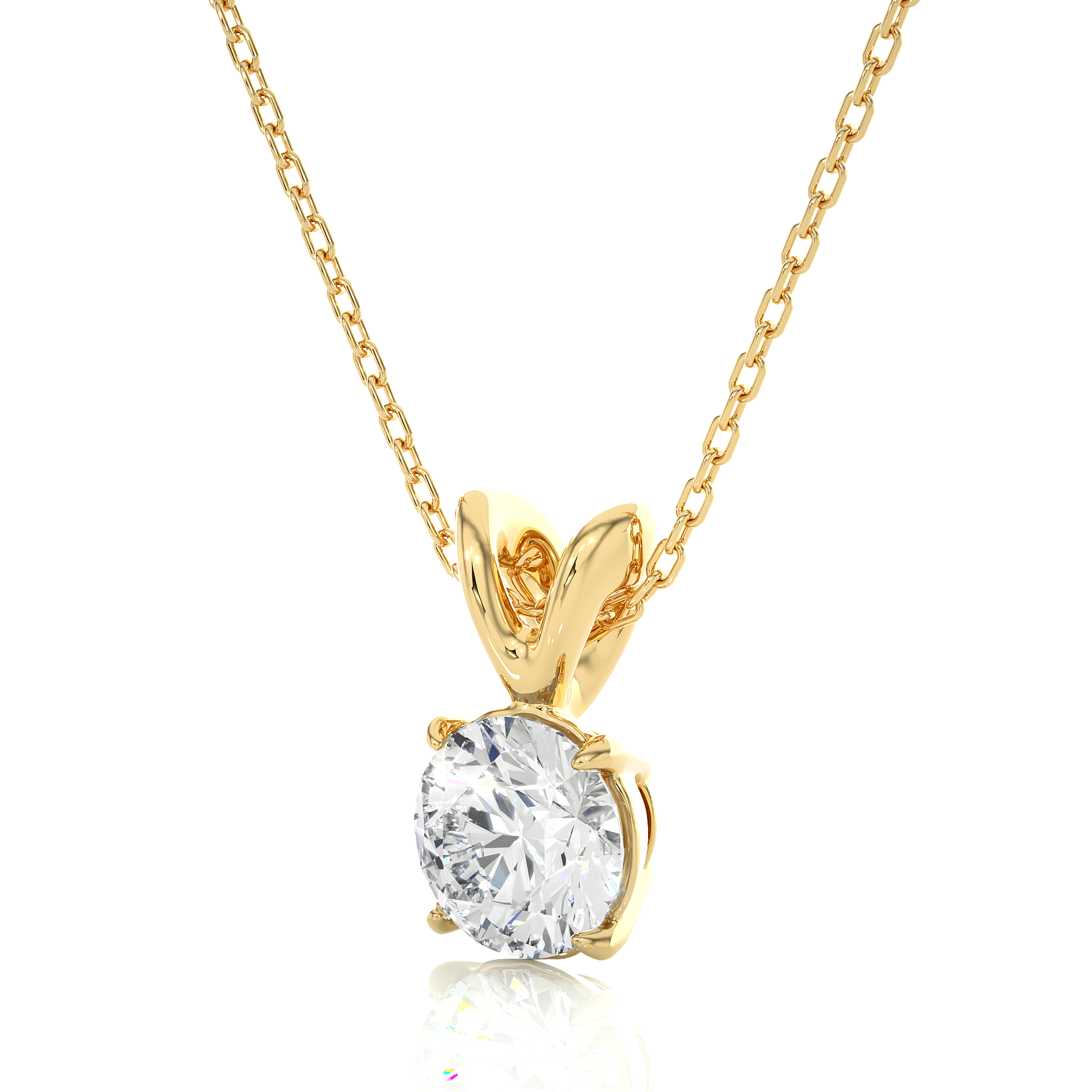 Stellar Round Diamond Pendant (Chain Sold Separately) - Espira Fine Gems