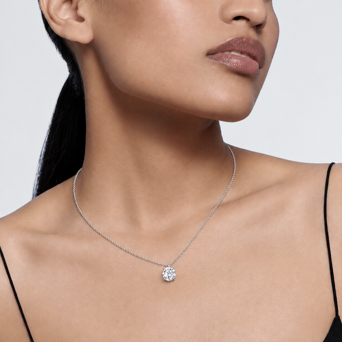 liberty 4 carat round diamond pendant (chain sold separately)