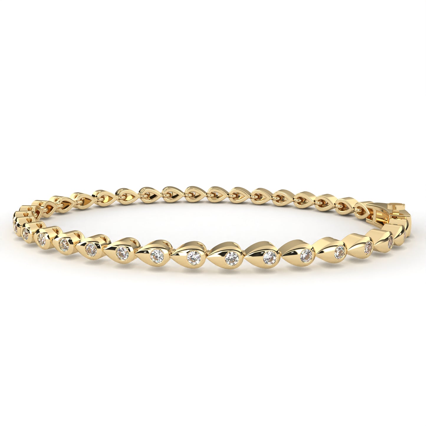 radiant teardrop diamond bracelet