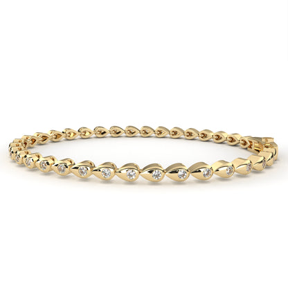 Radiant Teardrop Diamond Bracelet