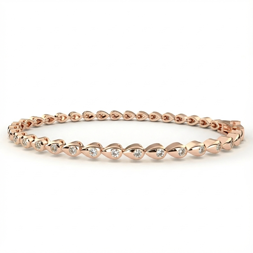 radiant teardrop diamond bracelet