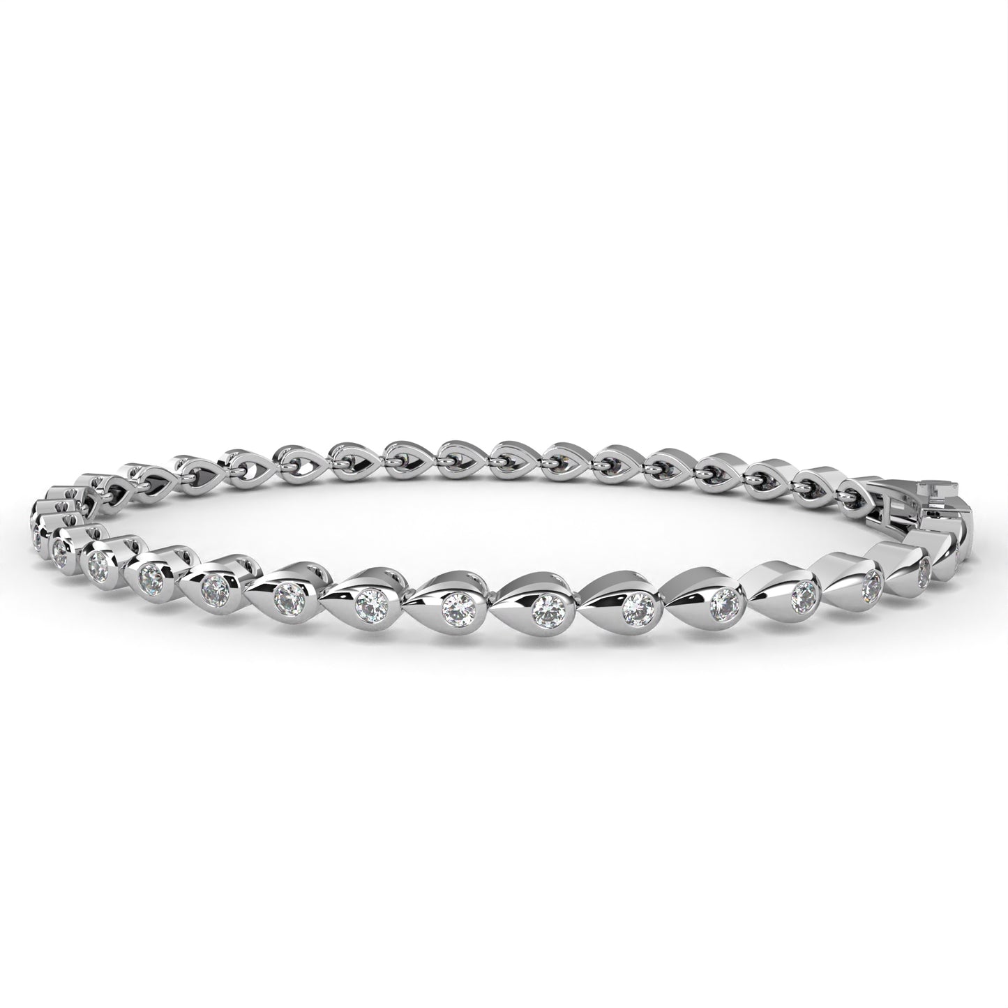 radiant teardrop diamond bracelet