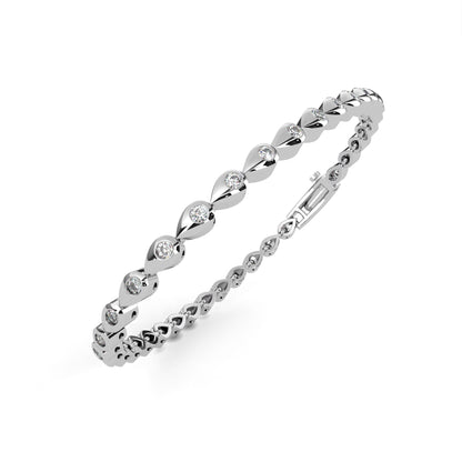 Radiant Teardrop Diamond Bracelet
